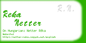reka netter business card
